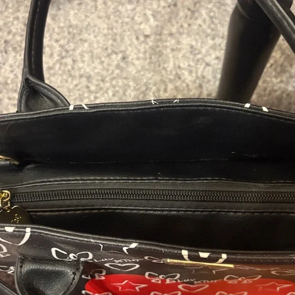 Betsey Johnson Black and Red Satchel - Picture 4 of 10